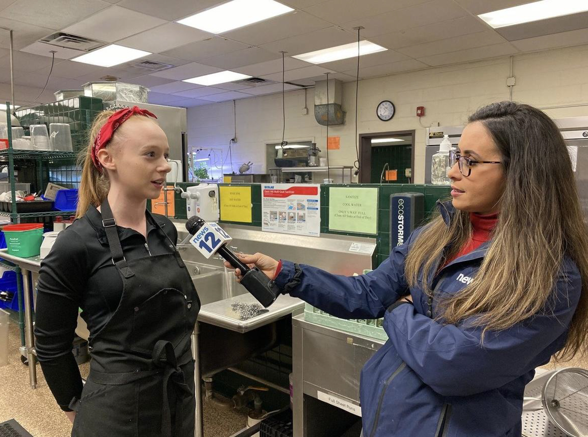 chef being interviewed by interviewer